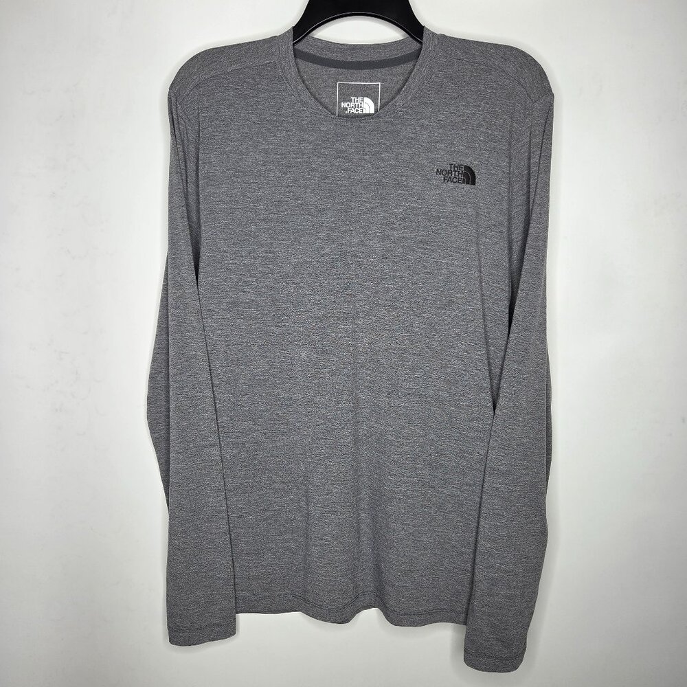 The North Face Mid Base Layer Men's S Crewneck Charcoal Gray Pullover Shirt LS